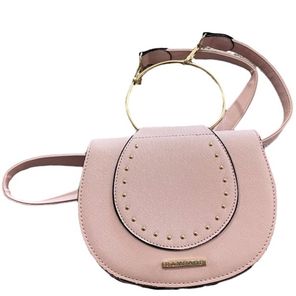 Rampage Pink Studded Mini Crossbody - Picture 1 of 7